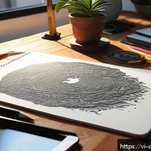 Home 27 디지털 아트 제작 과정 - A digital artist’s cozy workspace in a modern Vietnamese apartment, featuring a sleek iPad Pro with ...