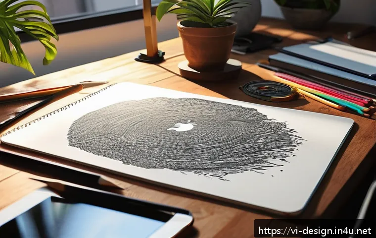 디지털 아트 제작 과정 - A digital artist’s cozy workspace in a modern Vietnamese apartment, featuring a sleek iPad Pro with ...